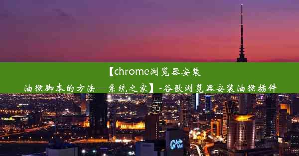 【chrome浏览器安装油猴脚本的方法—系统之家】-谷歌浏览器安装油猴插件