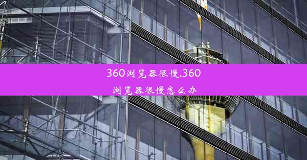 360浏览器很慢,360浏览器很慢怎么办