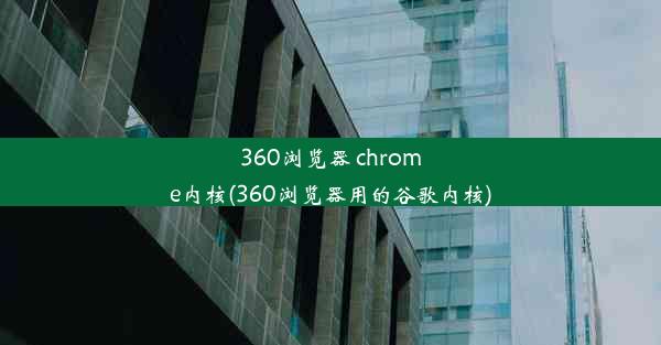 360浏览器 chrome内核(360浏览器用的谷歌内核)