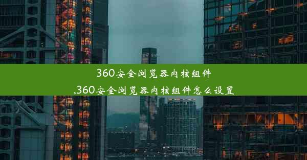 360安全浏览器内核组件,360安全浏览器内核组件怎么设置