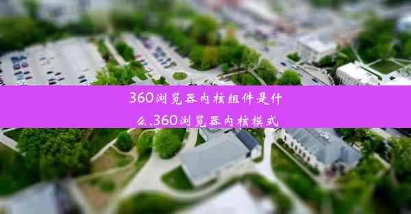 360浏览器内核组件是什么,360浏览器内核模式