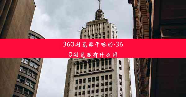 360浏览器干嘛的-360浏览器有什么用