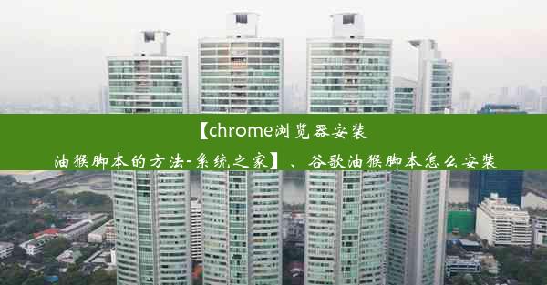 【chrome浏览器安装油猴脚本的方法-系统之家】、谷歌油猴脚本怎么安装