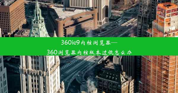 360ie9内核浏览器—360浏览器内核版本过低怎么办