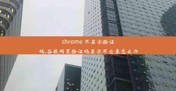 chrome 不显示验证码,谷歌网页验证码显示不出来怎么办