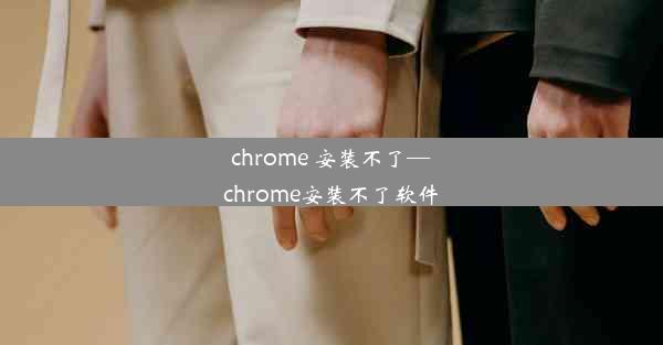 chrome 安装不了—chrome安装不了软件