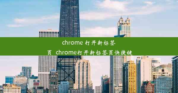 chrome 打开新标签页_chrome打开新标签页快捷键