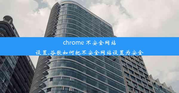 chrome 不安全网站设置,谷歌如何把不安全网站设置为安全