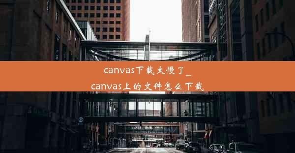 canvas下载太慢了_canvas上的文件怎么下载