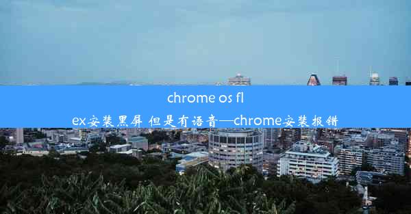 chrome os flex安装黑屏 但是有语音—chrome安装报错