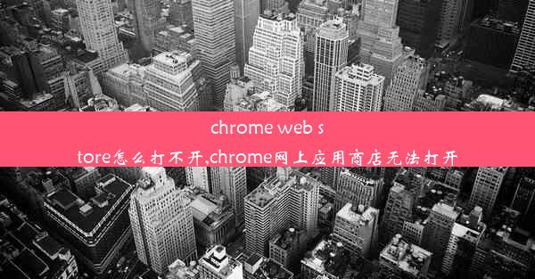 chrome web store怎么打不开,chrome网上应用商店无法打开