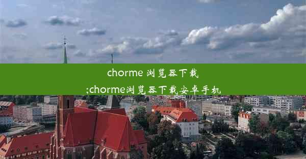 chorme 浏览器下载;chorme浏览器下载安卓手机