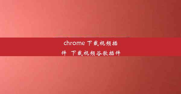 chrome 下载视频插件_下载视频谷歌插件