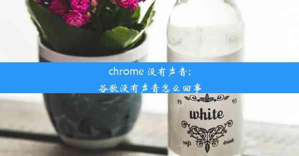 chrome 没有声音;谷歌没有声音怎么回事