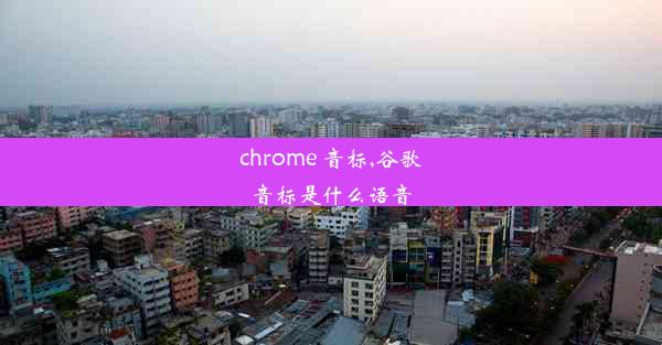 chrome 音标,谷歌音标是什么语音