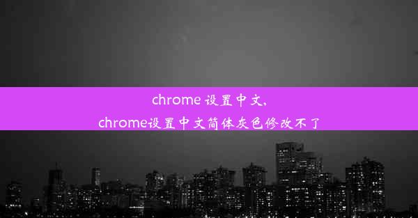 chrome 设置中文,chrome设置中文简体灰色修改不了