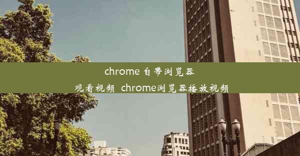 chrome 自带浏览器 观看视频_chrome浏览器播放视频