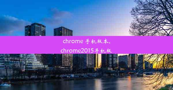 chrome 手机版本,chrome2015手机版