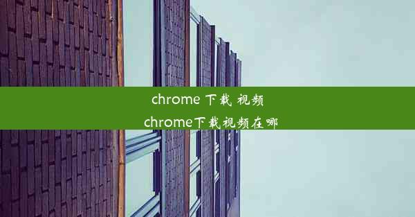 chrome 下载 视频_chrome下载视频在哪