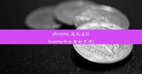 chrome 没反应(chrome什么都打不开)