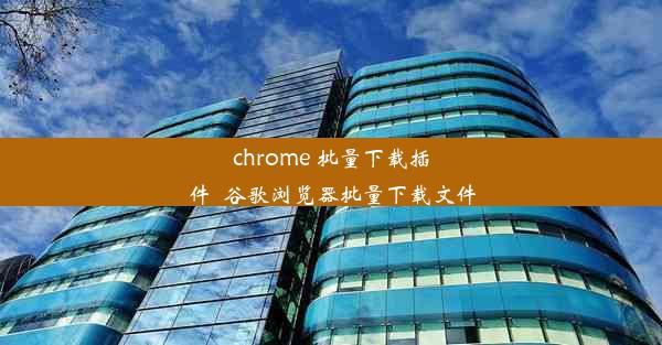 chrome 批量下载插件_谷歌浏览器批量下载文件