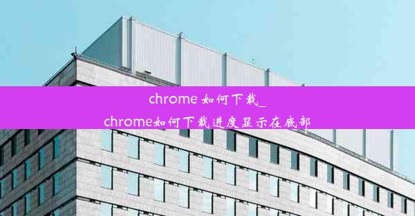 chrome 如何下载_chrome如何下载进度显示在底部