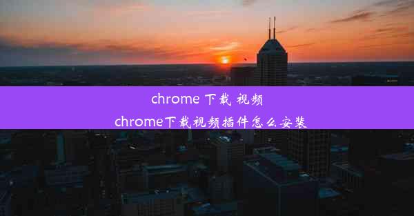 chrome 下载 视频_chrome下载视频插件怎么安装