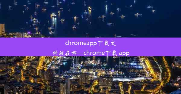 chromeapp下载文件放在哪—chrome下载 app