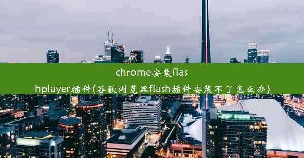 chrome安装flashplayer插件(谷歌浏览器flash插件安装不了怎么办)