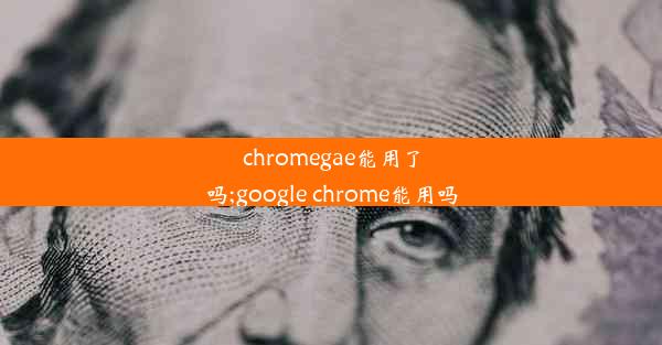 chromegae能用了吗;google chrome能用吗