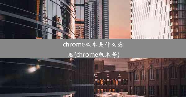 chrome版本是什么意思(chrome版本号)