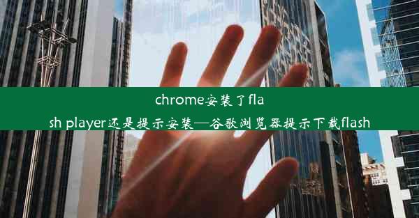 chrome安装了flash player还是提示安装—谷歌浏览器提示下载flash