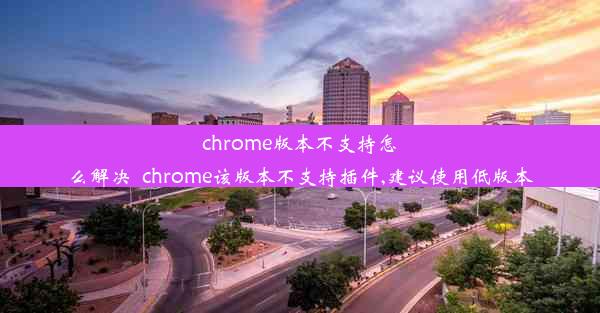 chrome版本不支持怎么解决_chrome该版本不支持插件,建议使用低版本