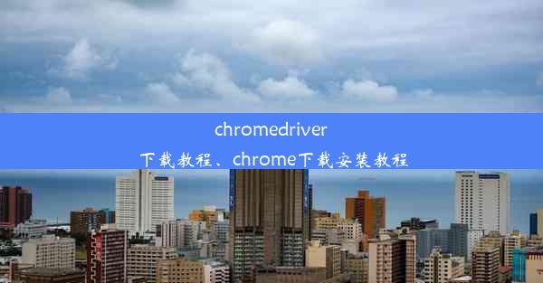 chromedriver下载教程、chrome下载安装教程