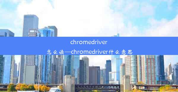 chromedriver怎么读—chromedriver什么意思