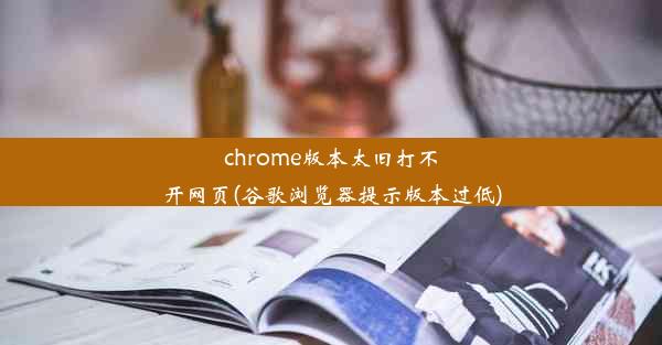 chrome版本太旧打不开网页(谷歌浏览器提示版本过低)