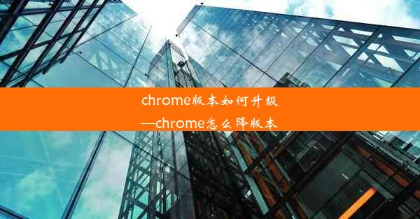 chrome版本如何升级—chrome怎么降版本