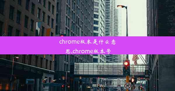 chrome版本是什么意思,chrome版本号