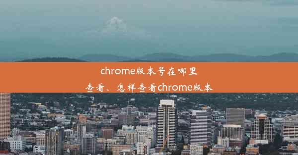 chrome版本号在哪里查看、怎样查看chrome版本