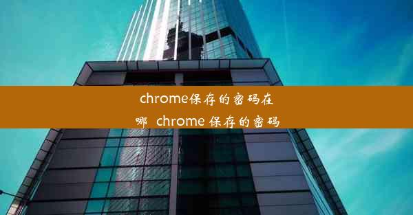 chrome保存的密码在哪_chrome 保存的密码