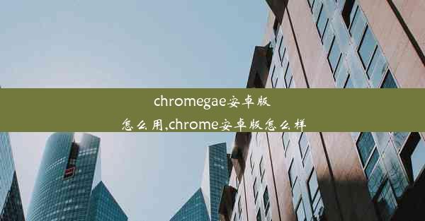 chromegae安卓版怎么用,chrome安卓版怎么样