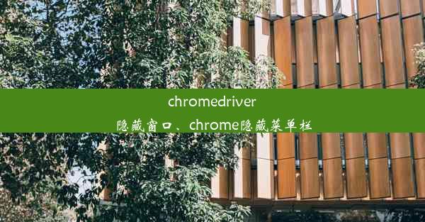 chromedriver隐藏窗口、chrome隐藏菜单栏