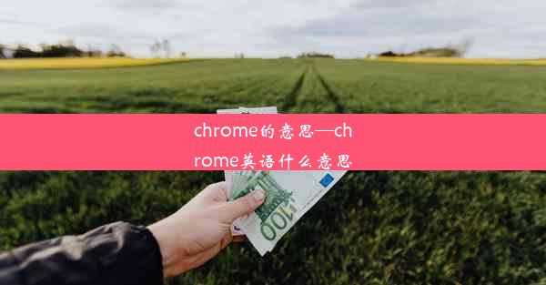 chrome的意思—chrome英语什么意思