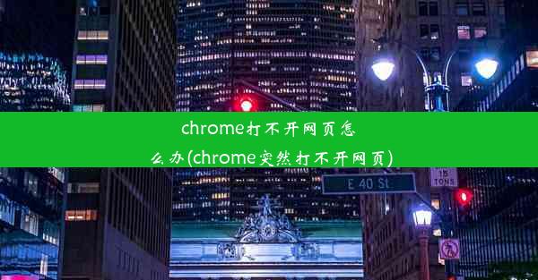 chrome打不开网页怎么办(chrome突然打不开网页)