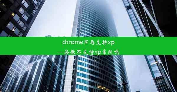 chrome不再支持xp—谷歌不支持xp系统吗