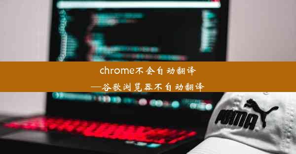 chrome不会自动翻译—谷歌浏览器不自动翻译