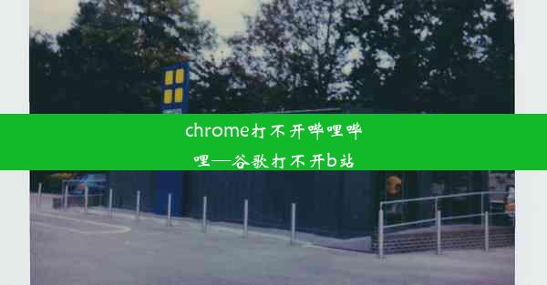 chrome打不开哔哩哔哩—谷歌打不开b站