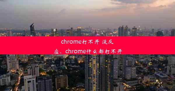 chrome打不开 没反应、chrome什么都打不开