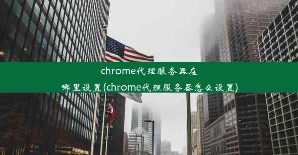 chrome代理服务器在哪里设置(chrome代理服务器怎么设置)