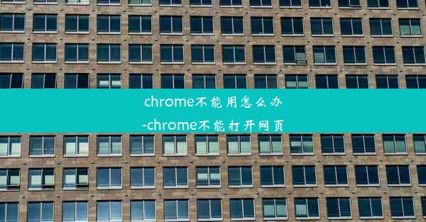 chrome不能用怎么办-chrome不能打开网页